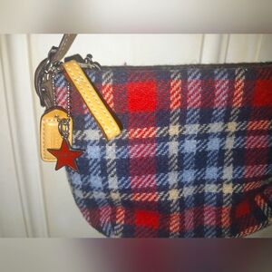 Vintage Y2K Coach Mini Tartan Plaid Wool Handbag LIKE NEW!